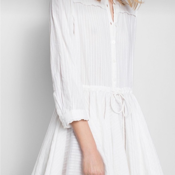 Zadig & Voltaire Ranil Dress, Blanc (White) Size Medium - Picture 3 of 10